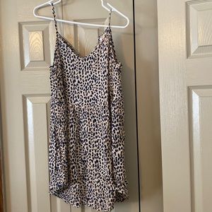 Leopard babydoll dress/shirt/swim cover up